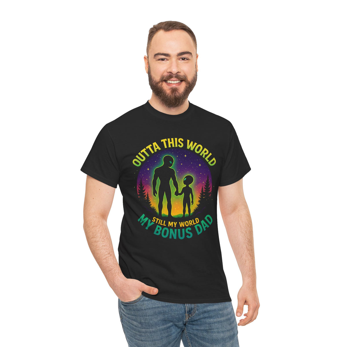 Alien Dad Unisex Tee - Outta this World Dad, Still My World Design