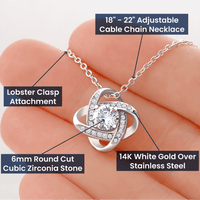 Load image into Gallery viewer, To My Wife-I Love You Forever and Always-Love Knot Necklace.