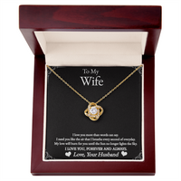 Load image into Gallery viewer, To My Wife-I Love You Forever and Always-Love Knot Necklace.