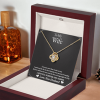 Load image into Gallery viewer, To My Wife-I Love You Forever and Always-Love Knot Necklace.