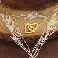 Load image into Gallery viewer, To My Wife -"Meeting You Was Fate" Interlocking Heart Necklace| Romantic Gift for Anniversary, Birthday, or Just Because