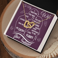 Load image into Gallery viewer, To My Wife -"Meeting You Was Fate" Interlocking Heart Necklace| Romantic Gift for Anniversary, Birthday, or Just Because