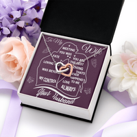 Load image into Gallery viewer, To My Wife -"Meeting You Was Fate" Interlocking Heart Necklace| Romantic Gift for Anniversary, Birthday, or Just Because