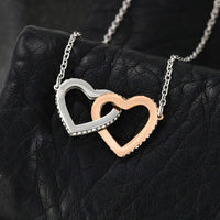 Load image into Gallery viewer, To My Wife -"Meeting You Was Fate" Interlocking Heart Necklace| Romantic Gift for Anniversary, Birthday, or Just Because