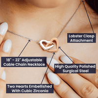 Load image into Gallery viewer, To My Wife -"Meeting You Was Fate" Interlocking Heart Necklace| Romantic Gift for Anniversary, Birthday, or Just Because