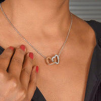 Load image into Gallery viewer, To My Wife -"Meeting You Was Fate" Interlocking Heart Necklace| Romantic Gift for Anniversary, Birthday, or Just Because
