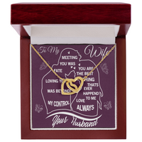 Load image into Gallery viewer, To My Wife -"Meeting You Was Fate" Interlocking Heart Necklace| Romantic Gift for Anniversary, Birthday, or Just Because