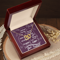 Load image into Gallery viewer, To My Wife -"Meeting You Was Fate" Interlocking Heart Necklace| Romantic Gift for Anniversary, Birthday, or Just Because