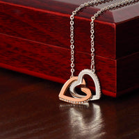 Load image into Gallery viewer, To My Wife -"Meeting You Was Fate" Interlocking Heart Necklace| Romantic Gift for Anniversary, Birthday, or Just Because