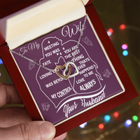 Load image into Gallery viewer, To My Wife -"Meeting You Was Fate" Interlocking Heart Necklace| Romantic Gift for Anniversary, Birthday, or Just Because