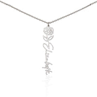 Load image into Gallery viewer, To My Future Wife-I'll be loving you long after the Stars fall from the Sky-Personalized Birth Month Flower Necklace
