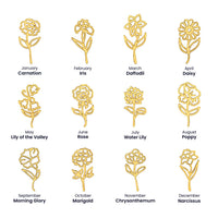 Load image into Gallery viewer, To My Future Wife-I'll be loving you long after the Stars fall from the Sky-Personalized Birth Month Flower Necklace

