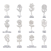 Load image into Gallery viewer, To My Future Wife-I'll be loving you long after the Stars fall from the Sky-Personalized Birth Month Flower Necklace
