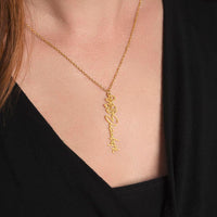 Load image into Gallery viewer, To My Amazing Wife – Personalized Name &amp; Birth Flower Necklace with Romantic Message
