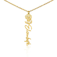 Load image into Gallery viewer, To My Future Wife-I'll be loving you long after the Stars fall from the Sky-Personalized Birth Month Flower Necklace
