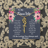 Load image into Gallery viewer, To My Future Wife-I'll be loving you long after the Stars fall from the Sky-Personalized Birth Month Flower Necklace
