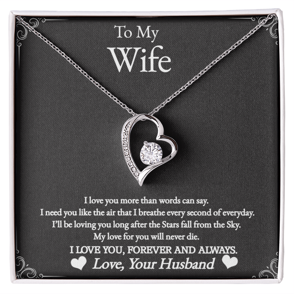 To My Wife-I Love You Forever And Always- Forever Love Necklace