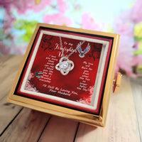 Load image into Gallery viewer, To My Firefighter Wife-My Love will burn for you- Love Knot Necklace