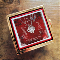 Load image into Gallery viewer, To My Firefighter Wife-My Love will burn for you- Love Knot Necklace