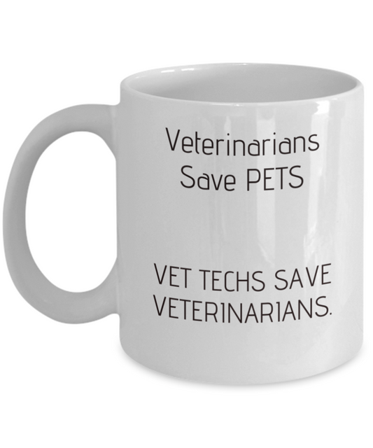 Vet Tech and Veterinarian pride coffee mug gift