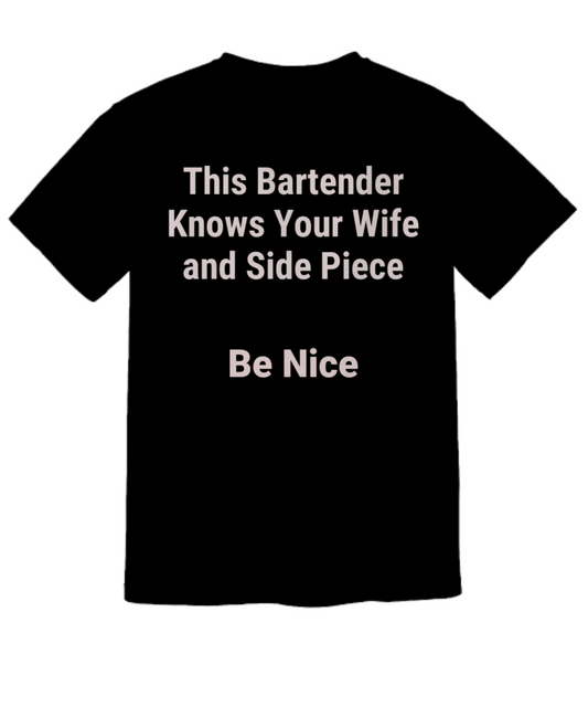 Tipsy Bartender Kit black T Shirt geeky side piece humor