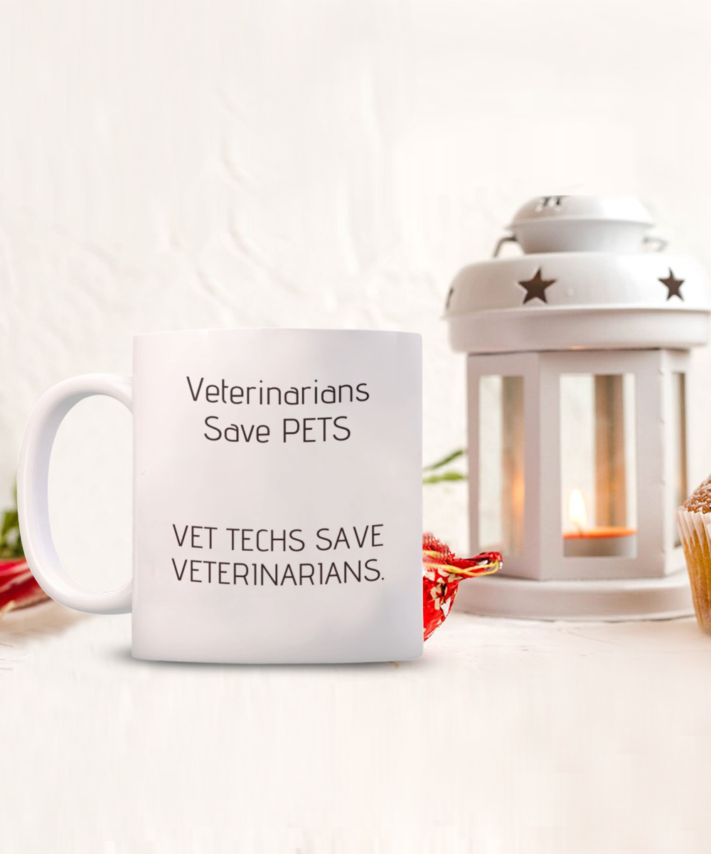 Vet Tech and Veterinarian pride coffee mug gift