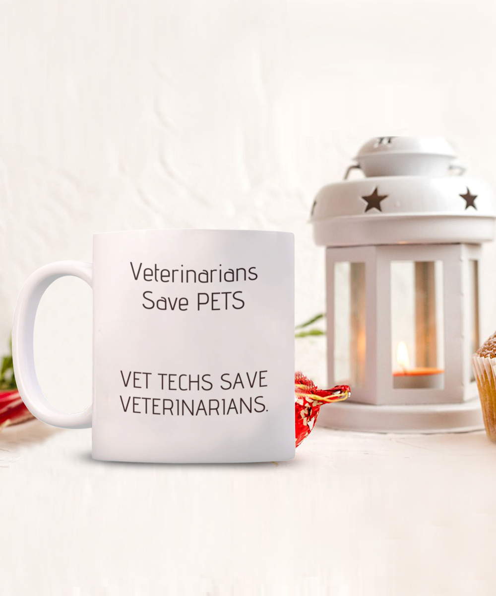 Vet Tech and Veterinarian pride coffee mug gift