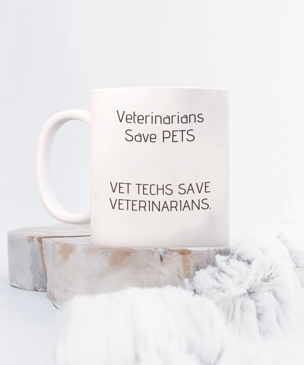 Vet Tech and Veterinarian pride coffee mug gift