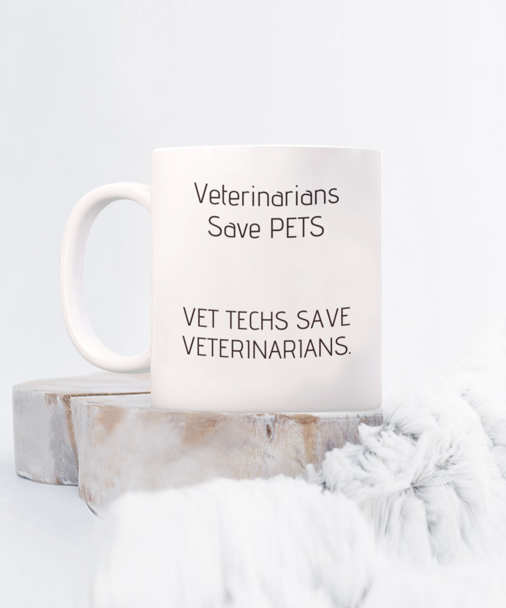 Vet Tech and Veterinarian pride coffee mug gift