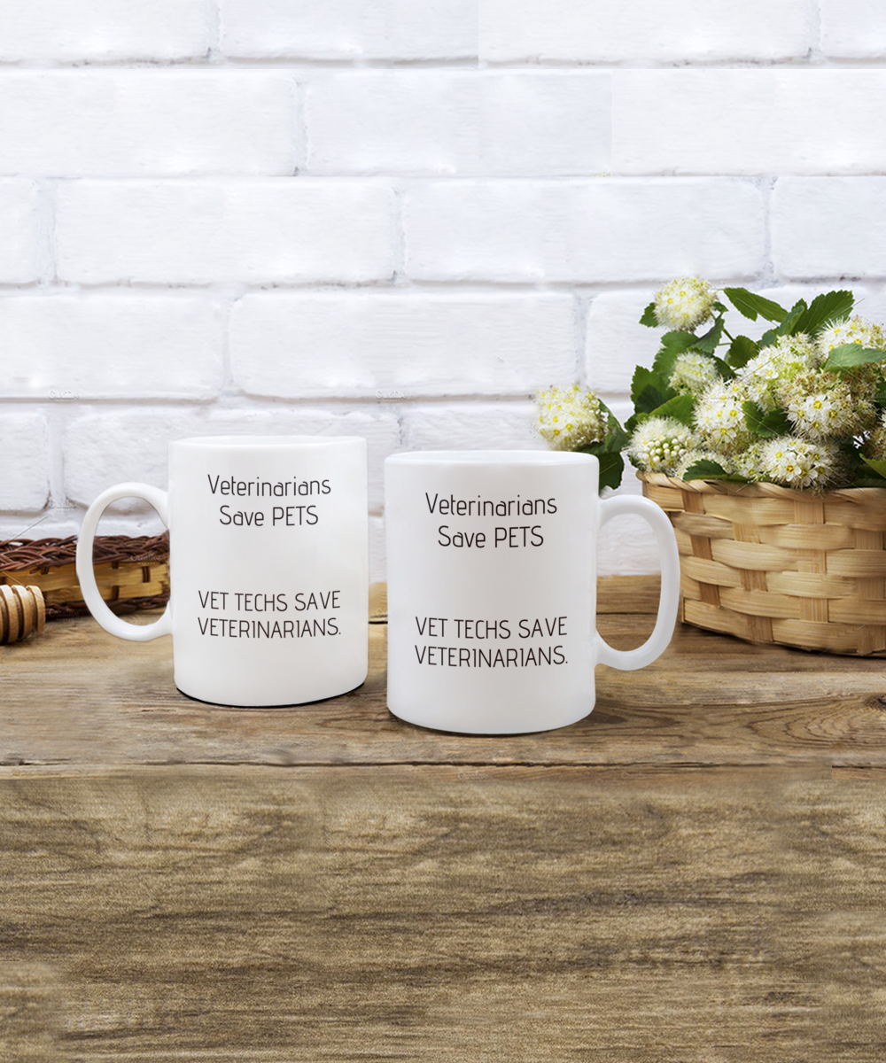 Vet Tech and Veterinarian pride coffee mug gift